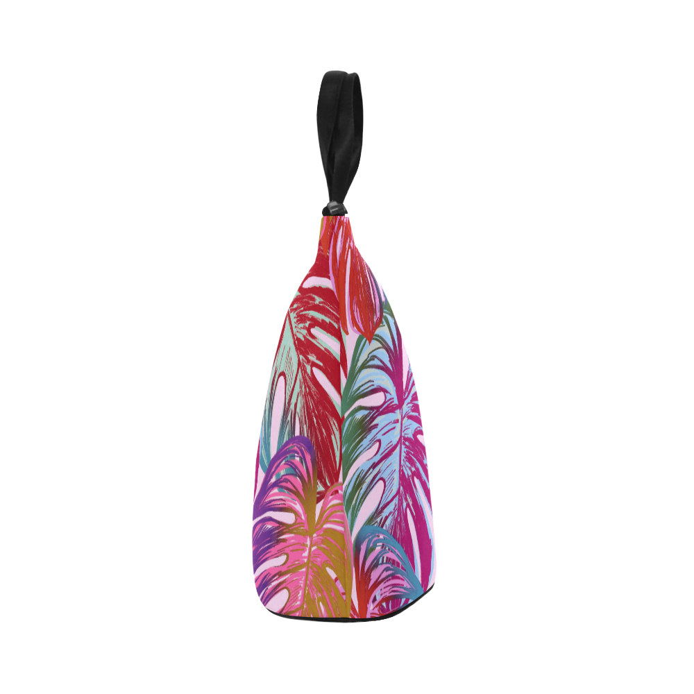 Pretty Leaves B by JamColors Nylon Lunch Tote Bag (Model 1670)