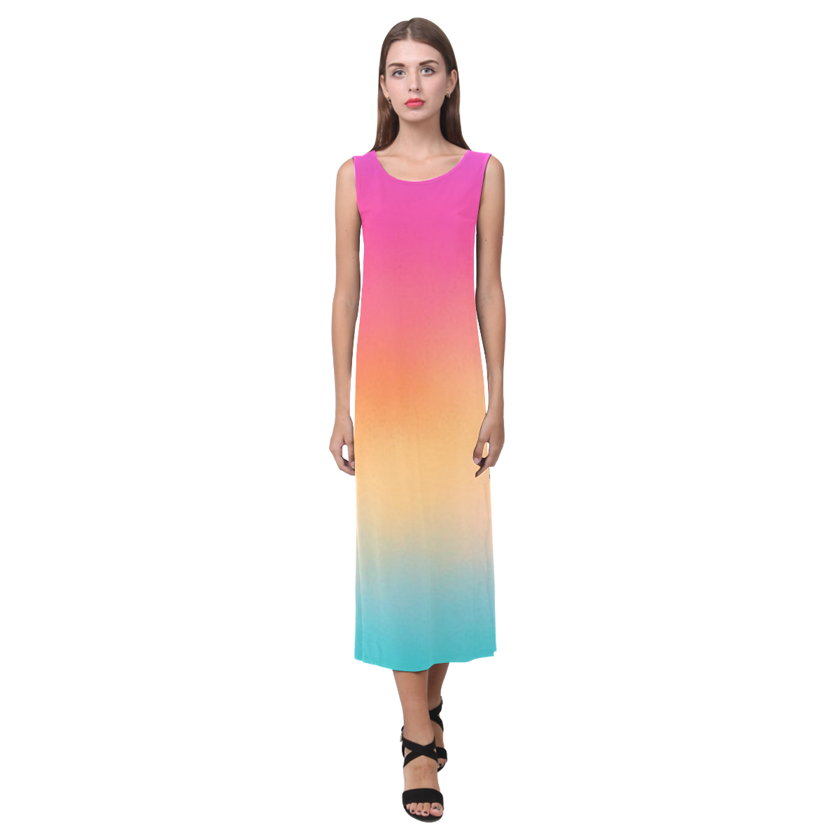 Sunset Phaedra Sleeveless Open Fork Long Dress (Model D08)