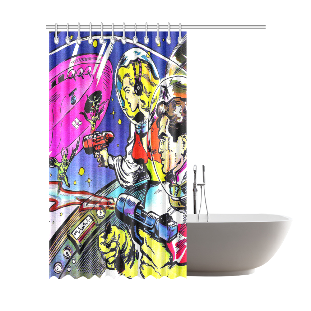 Battle in Space 2 Shower Curtain 72"x84"