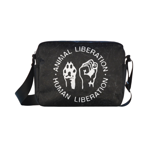 Animal Liberation, Human Liberation Classic Cross-body Nylon Bags (Model 1632)