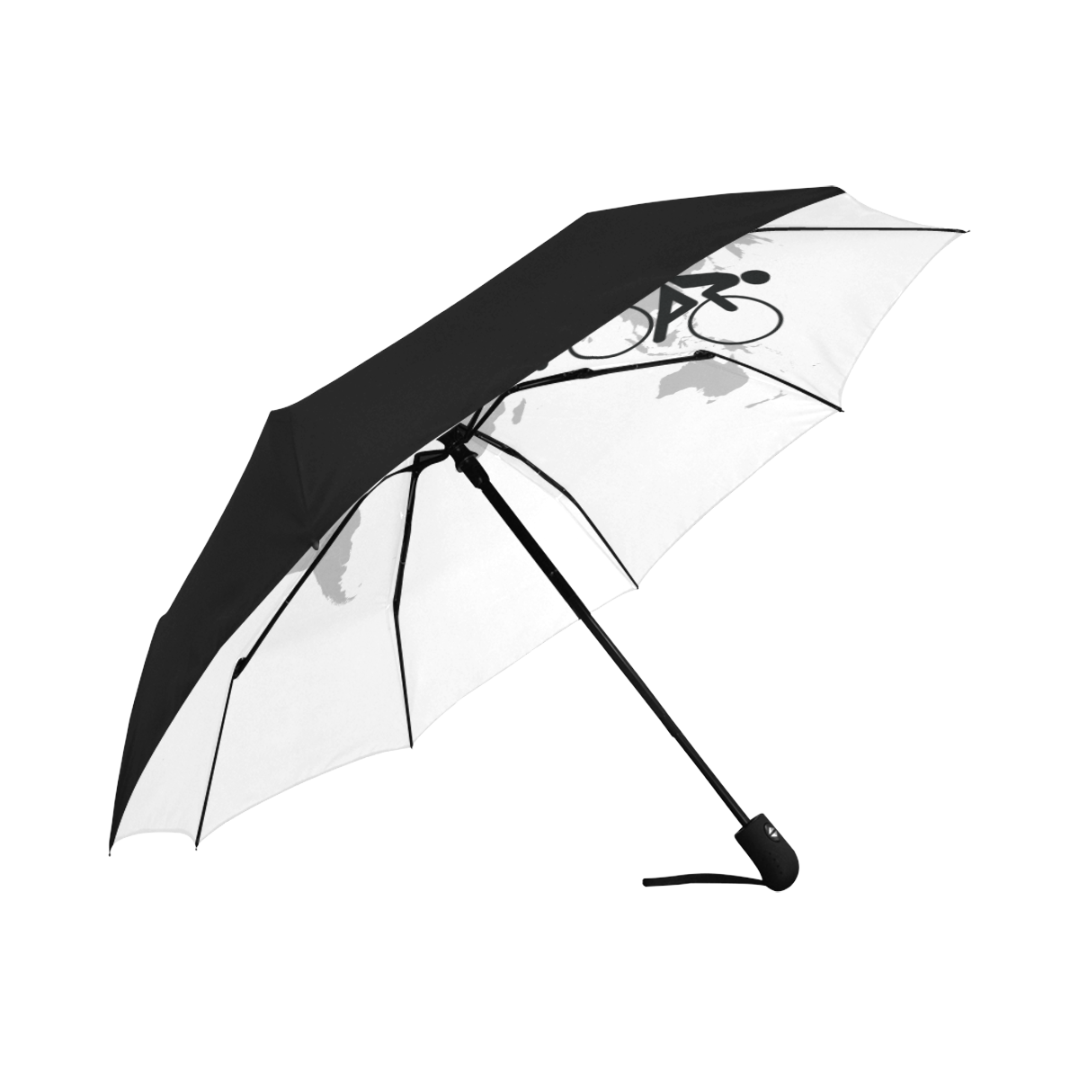 The Bicycle Race 3 Black Anti-UV Auto-Foldable Umbrella (Underside Printing) (U06)