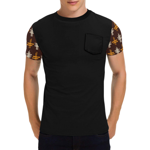 M T-shirt 3 Men's All Over Print T-Shirt with Chest Pocket (Model T56)