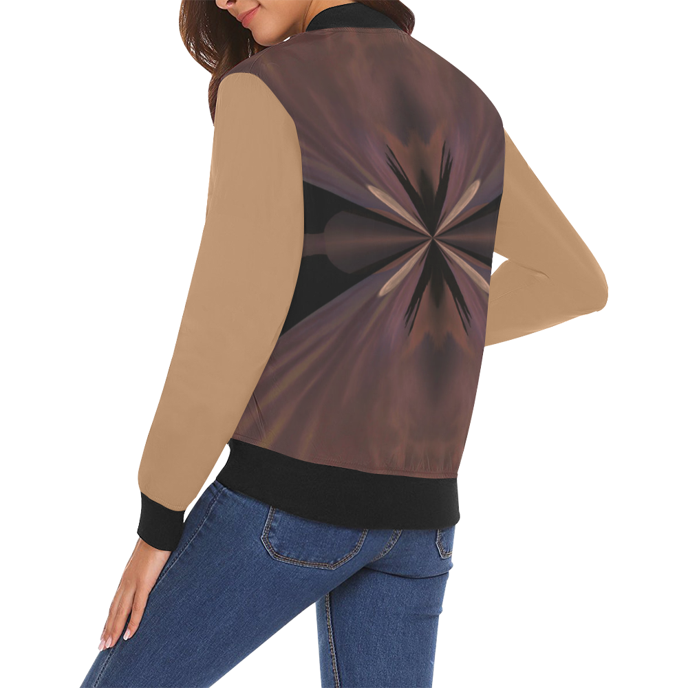 X ITAN All Over Print Bomber Jacket for Women (Model H19)