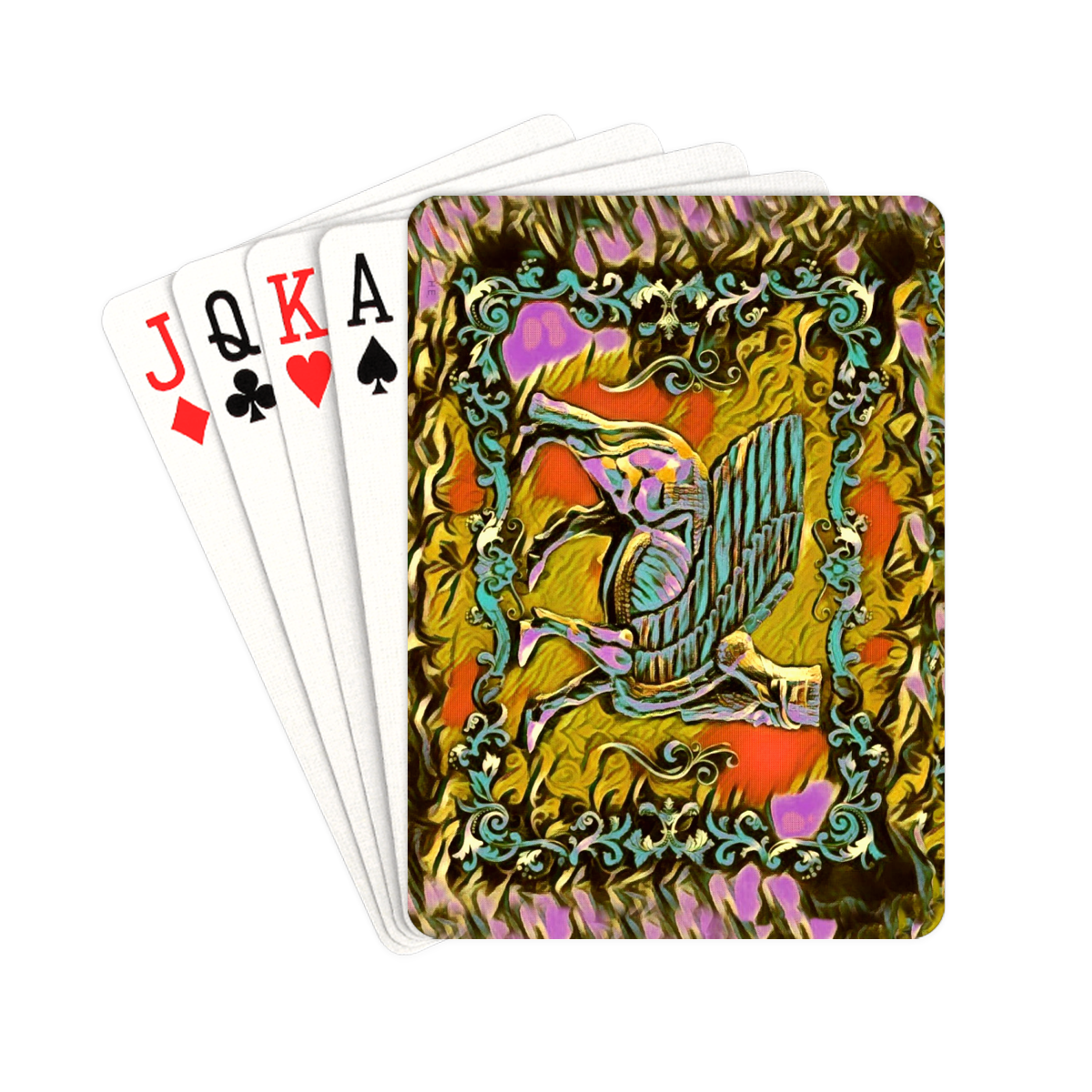 Colorful Lamassu Playing Cards 2.5"x3.5"
