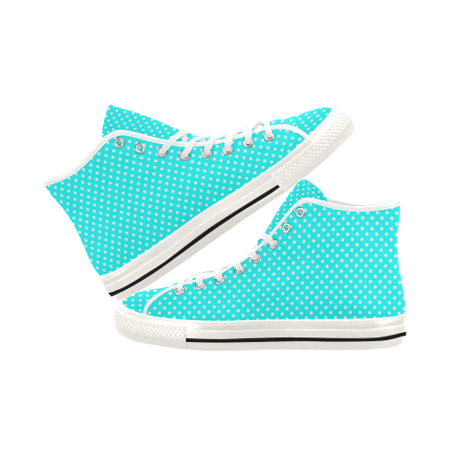 Baby blue polka dots Vancouver H Women's Canvas Shoes (1013-1)