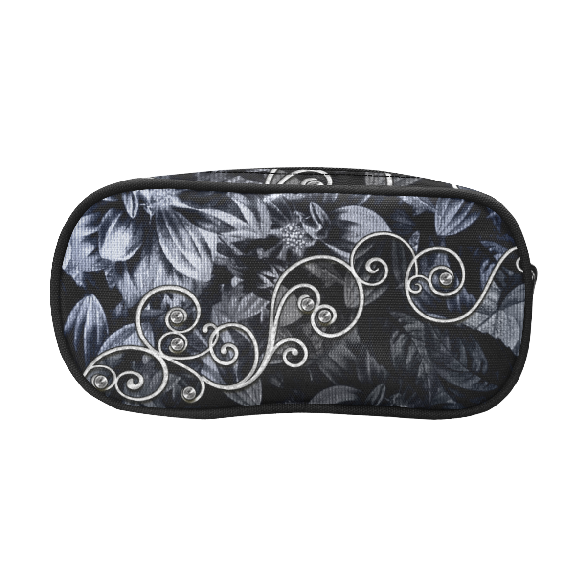 Flower power in blue Pencil Pouch/Large (Model 1680)