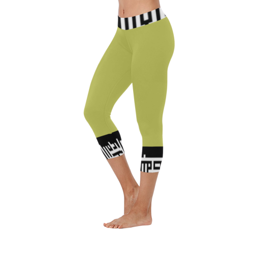 M1caprilegw0017 Women's Low Rise Capri Leggings (Invisible Stitch) (Model L08)