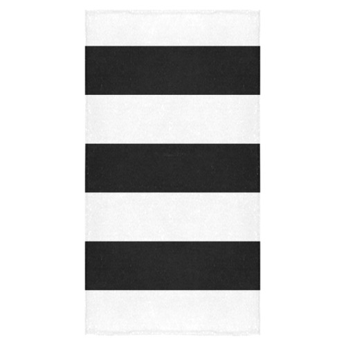Black White Stripes Bath Towel 30"x56"