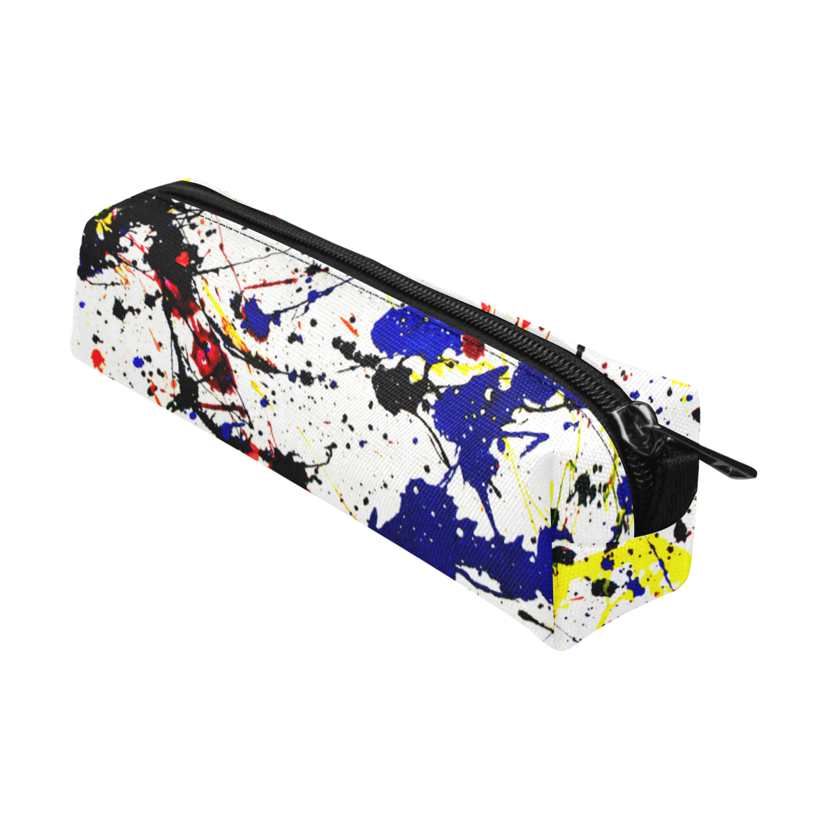 Blue & Red Paint Splatter Pencil Pouch/Small (Model 1681)