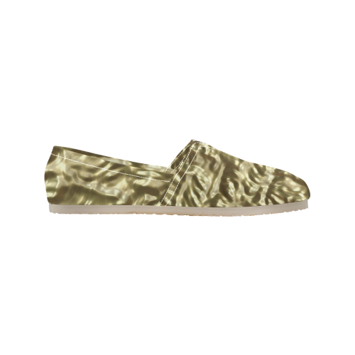 Gold Metallic Women's Classic Canvas Slip-On (Model 1206)