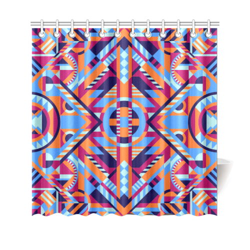Modern Geometric Pattern Shower Curtain 69"x70"