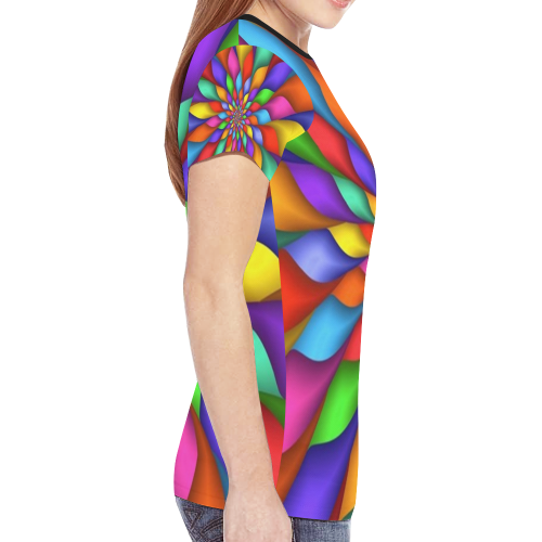 RAINBOW SKITTLES New All Over Print T-shirt for Women (Model T45)