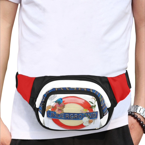 Underground Flowers Fanny Pack/Small (Model 1677)