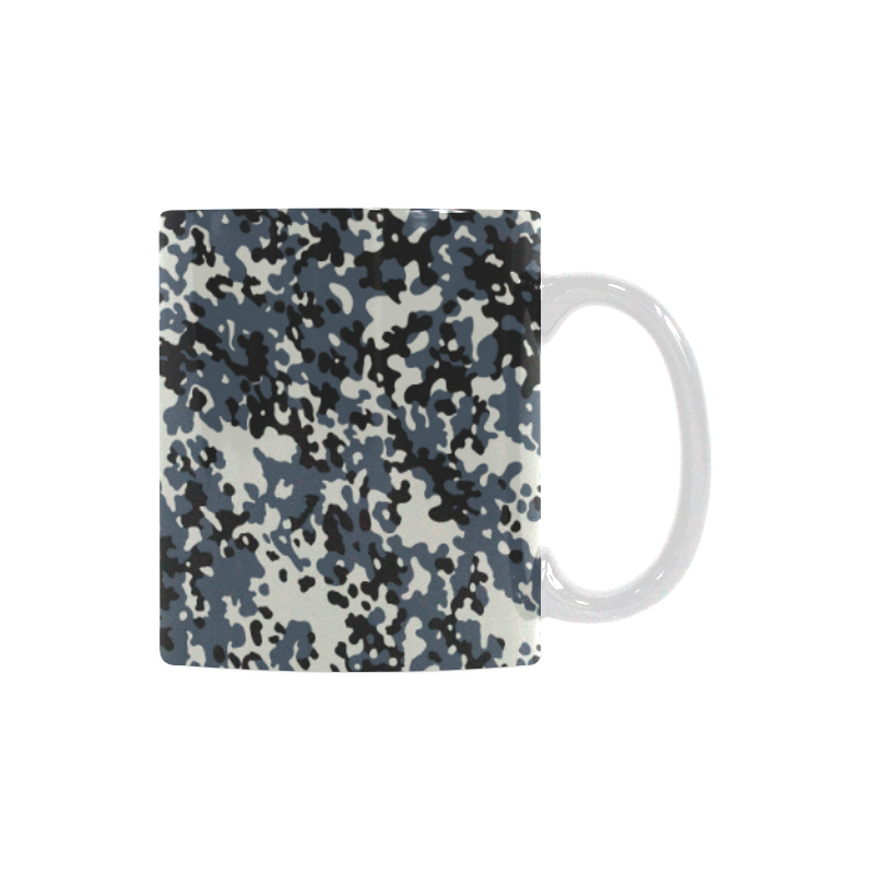 Urban City Black/Gray Digital Camouflage White Mug(11OZ)
