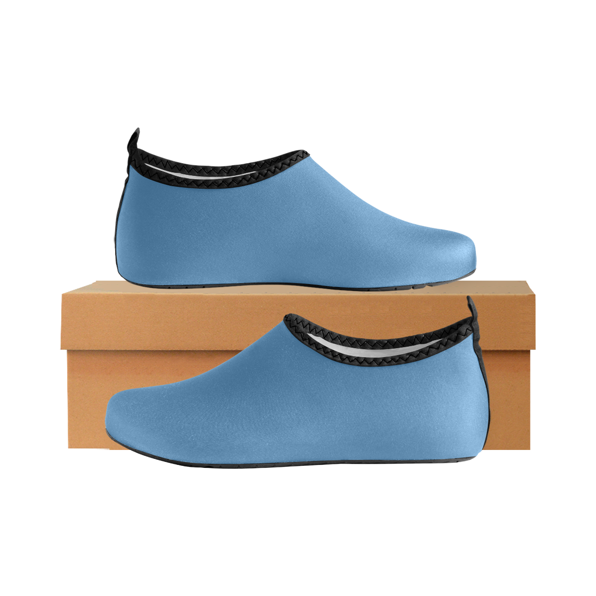 color steel blue Men's Slip-On Water Shoes (Model 056)