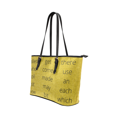 SIGHT WORD PURSE Leather Tote Bag/Large (Model 1651)