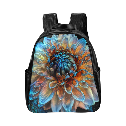 glowing chrysanthumun backpack Multi-Pockets Backpack (Model 1636)