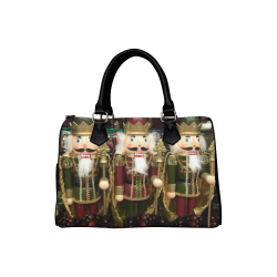 Golden Christmas Nutcrackers Boston Handbag (Model 1621)