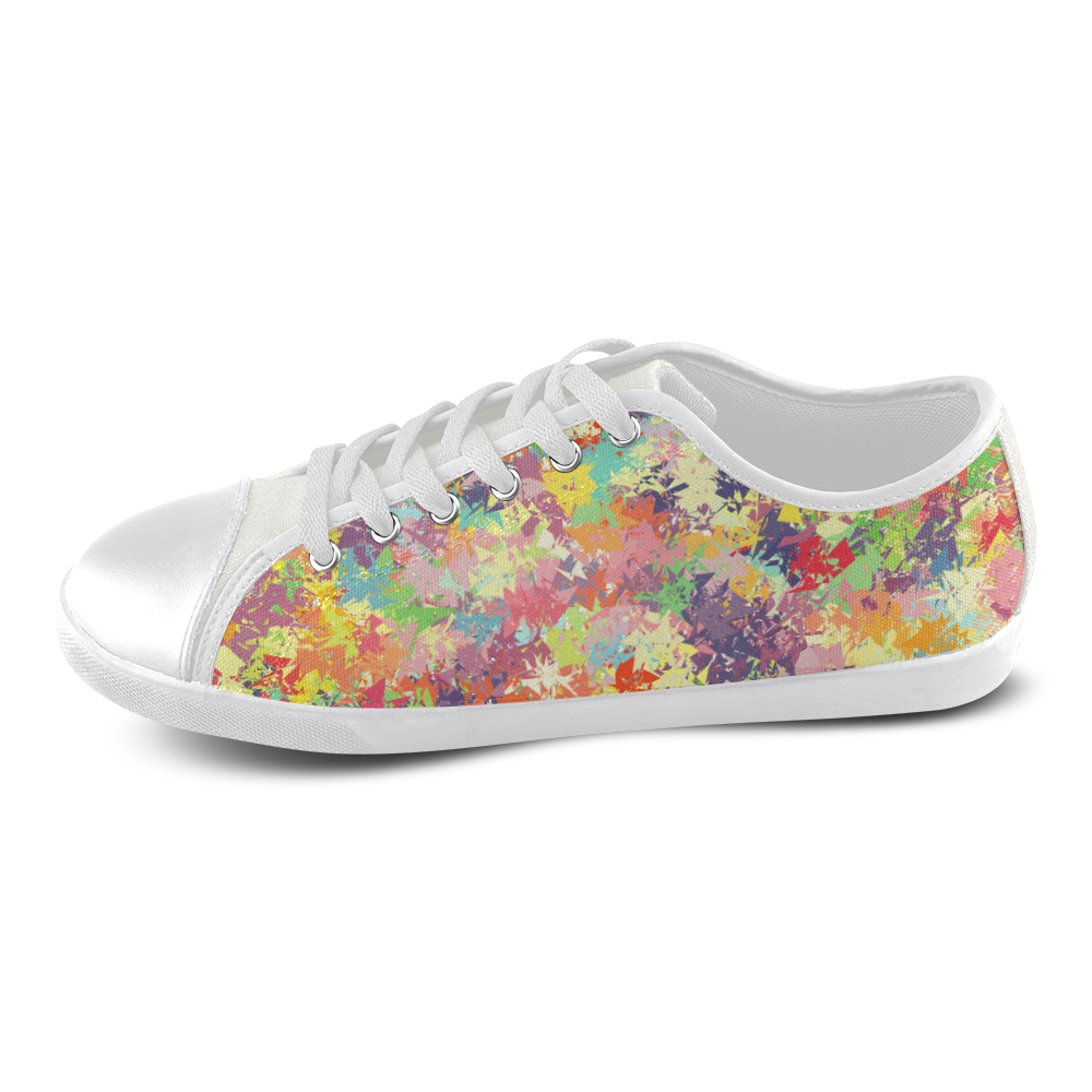 colorful pattern Canvas Shoes for Women/Large Size (Model 016)