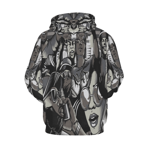 P-Money Grime Rap Design All Over Print Hoodie for Men/Large Size (USA Size) (Model H13)