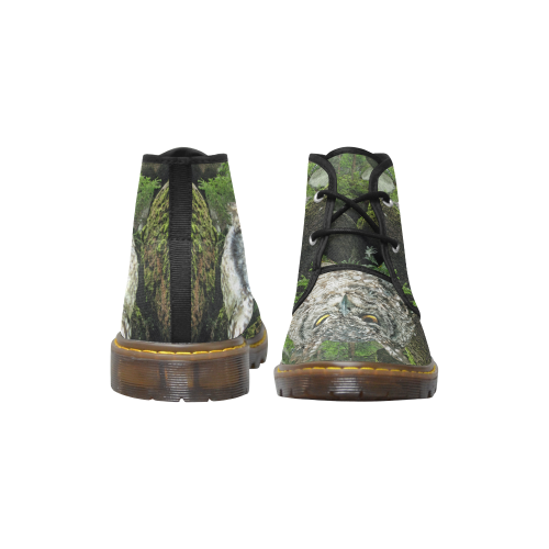 Owl boots Women's Canvas Chukka Boots (Model 2402-1)