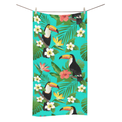 Tropical Summer Toucan Pattern Bath Towel 30"x56"