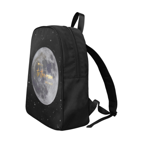 TO THE MOON AND BACK Fabric School Backpack (Model 1682) (Large)
