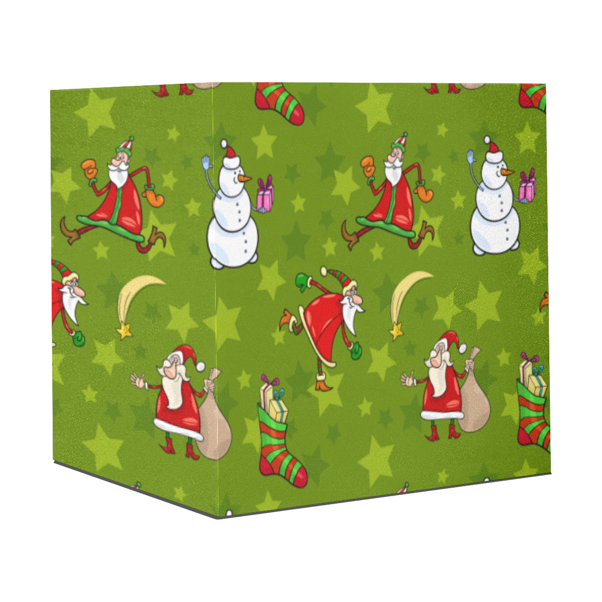 Funny Christmas Santa Claus Snowman Pattern Gift Wrapping Paper 58"x 23" (1 Roll)