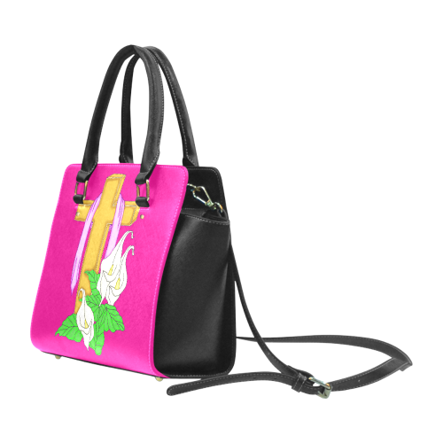Easter Cross Pink Classic Shoulder Handbag (Model 1653)