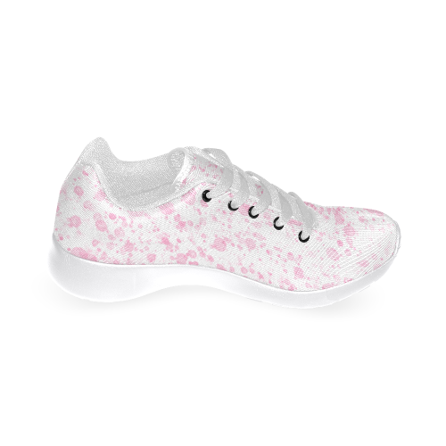 Pink Carnations Splatter Women’s Running Shoes (Model 020)