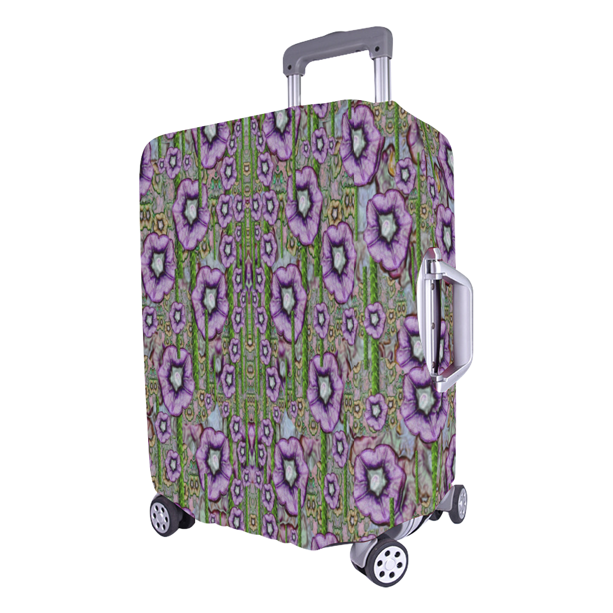Jungle fantasy flowers climbing to be in freedom Luggage Cover/Large 26"-28"