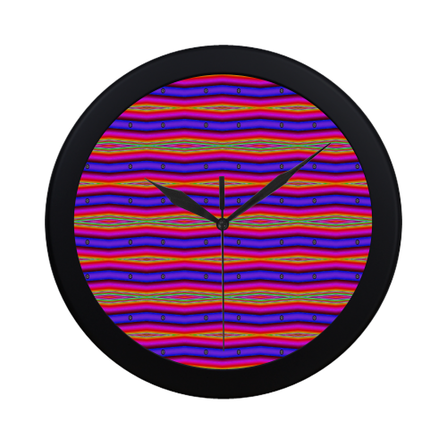 Bright Pink Purple Stripe Abstract Circular Plastic Wall clock