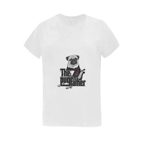 The Pug Father Women's T-Shirt in USA Size (Two Sides Printing)