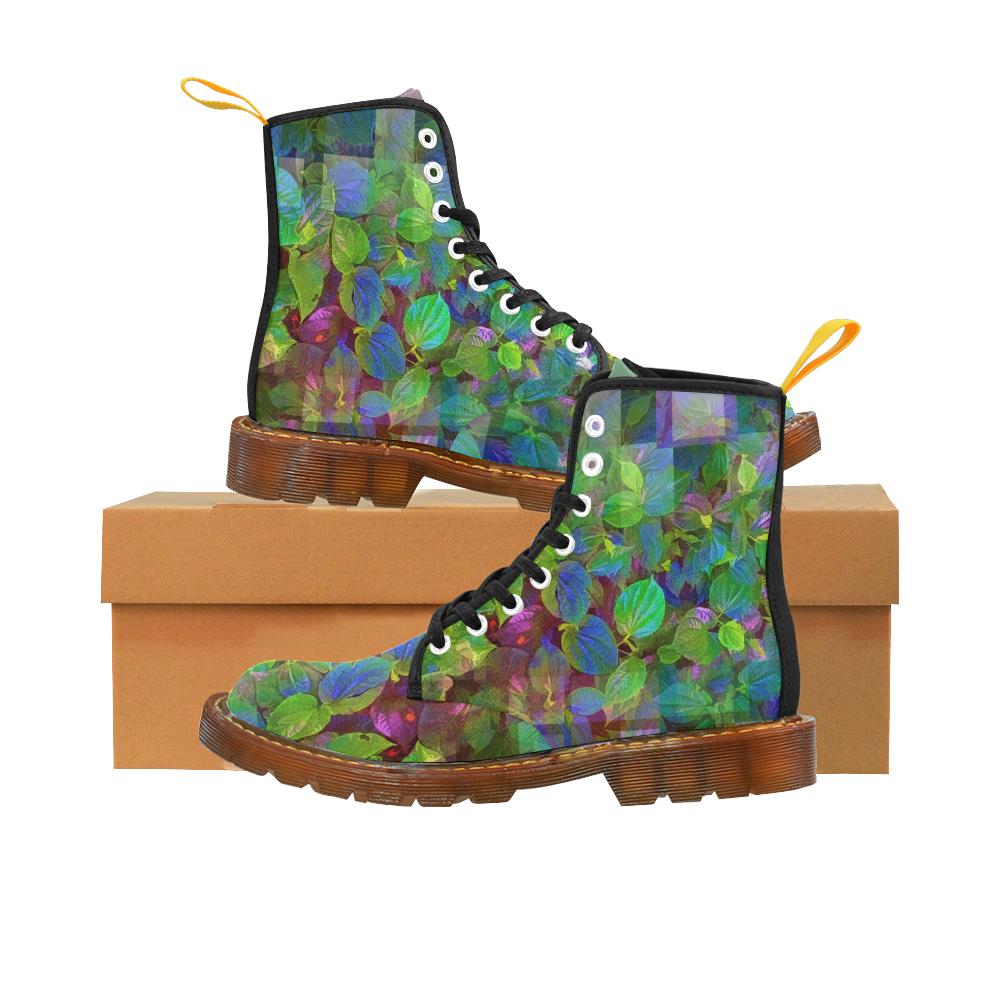 Foliage Patchwork #10 by Jera Nour Martin Boots For Women Model 1203H