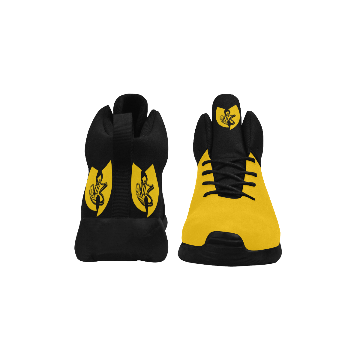 Wu-Tang's DJ W.I.Z Yellow On Black Men's Chukka Training Shoes Men's Chukka Training Shoes (Model 57502)