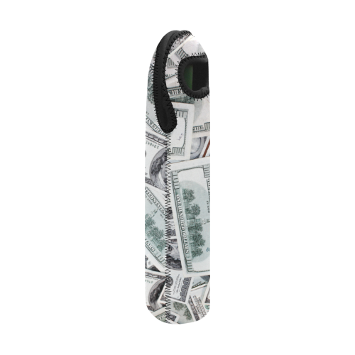 Cash Money / Hundred Dollar Bills Neoprene Wine Bag