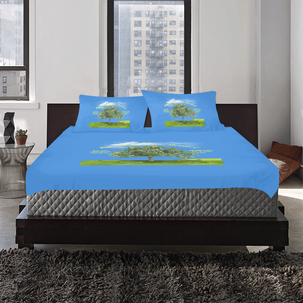 Fountains Of Life 3-Piece Bedding Set