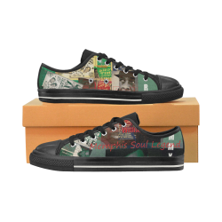 William Bell Collage 1 Canvas Women's Shoes/Large Size (Model 018)
