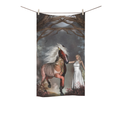 Fantasy horse with fairy Custom Towel 16"x28"