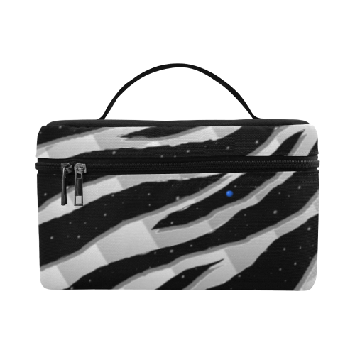 Ripped SpaceTime Stripes - White Cosmetic Bag/Large (Model 1658)