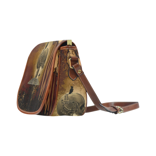 Mechanical skull Saddle Bag/Small (Model 1649) Full Customization