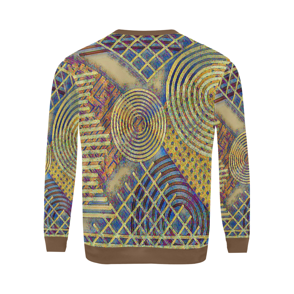 Squares & Circles T All Over Print Crewneck Sweatshirt for Men (Model H18)