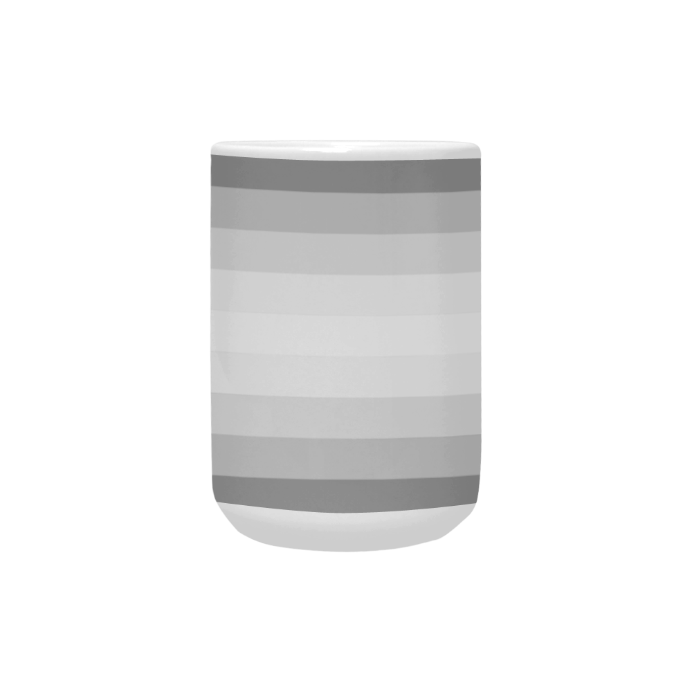 Gray, black, white multicolored stripes Custom Ceramic Mug (15OZ)