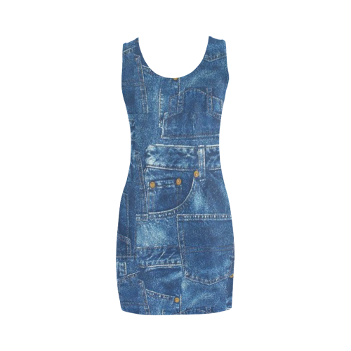 Jean Pocket Medea Vest Dress (Model D06)