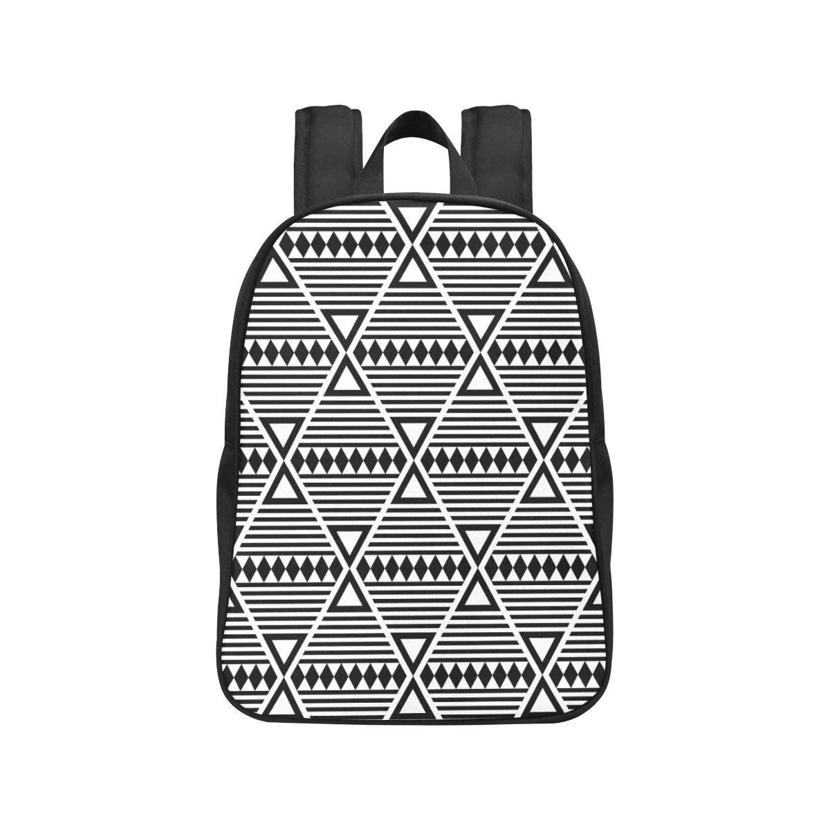 Black Aztec Tribal Fabric School Backpack (Model 1682) (Medium)