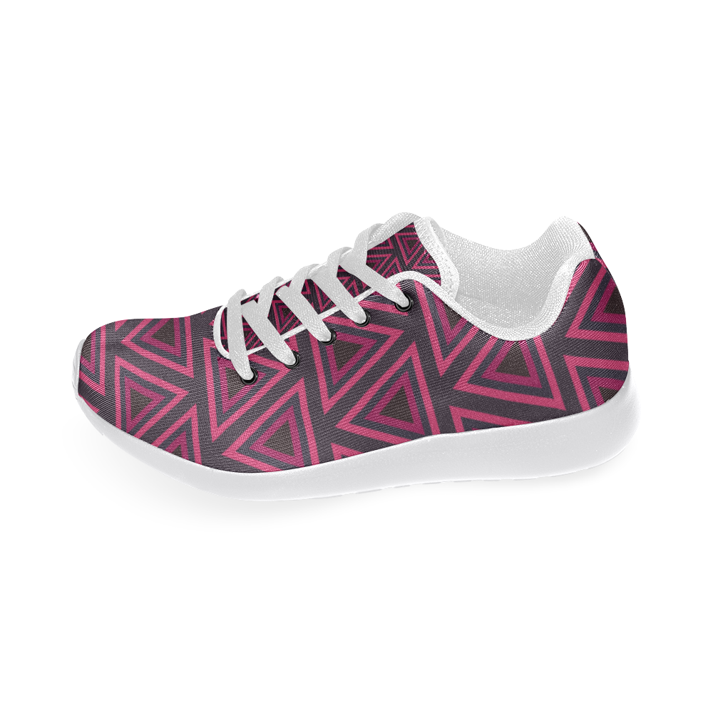 Tribal Ethnic Triangles Women's Running Shoes/Large Size (Model 020)