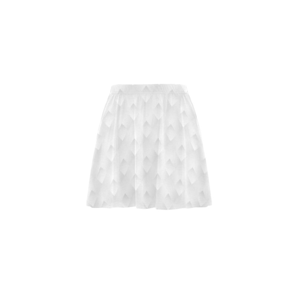 White Rombus Pattern Mini Skating Skirt (Model D36)