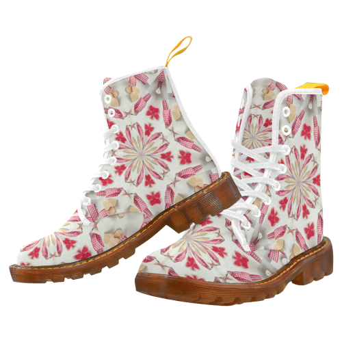 Love and Romance Gingham and Heart Shapped Cookies Martin Boots For Women Model 1203H