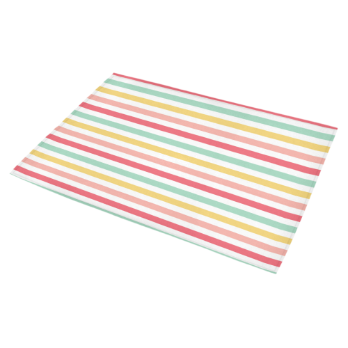 Pastel Stripes Azalea Doormat 30" x 18" (Sponge Material)