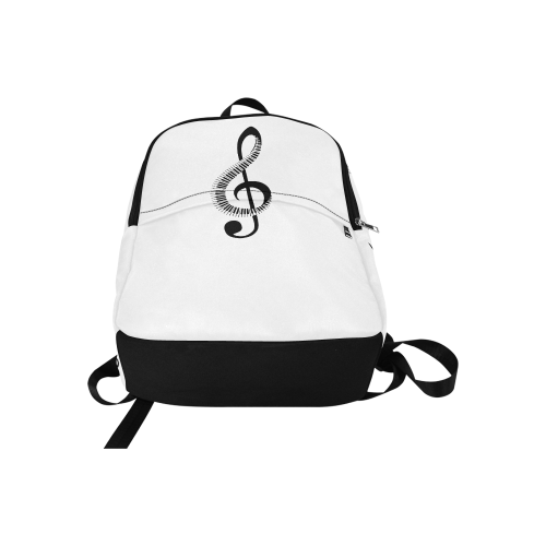 music-note-backpack wht Fabric Backpack for Adult (Model 1659)